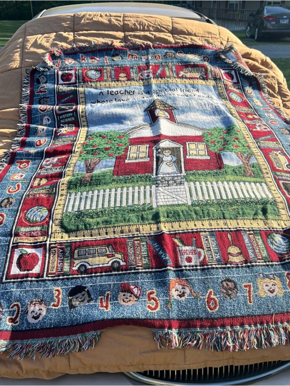 Pure Country Weavers School Days Teacher Woven Tapestry Throw 52” x 74”